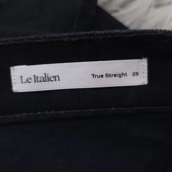 Frame Le Italien True Straight Black Noir Jeans Womens Size 25 - Picture 8 of 11